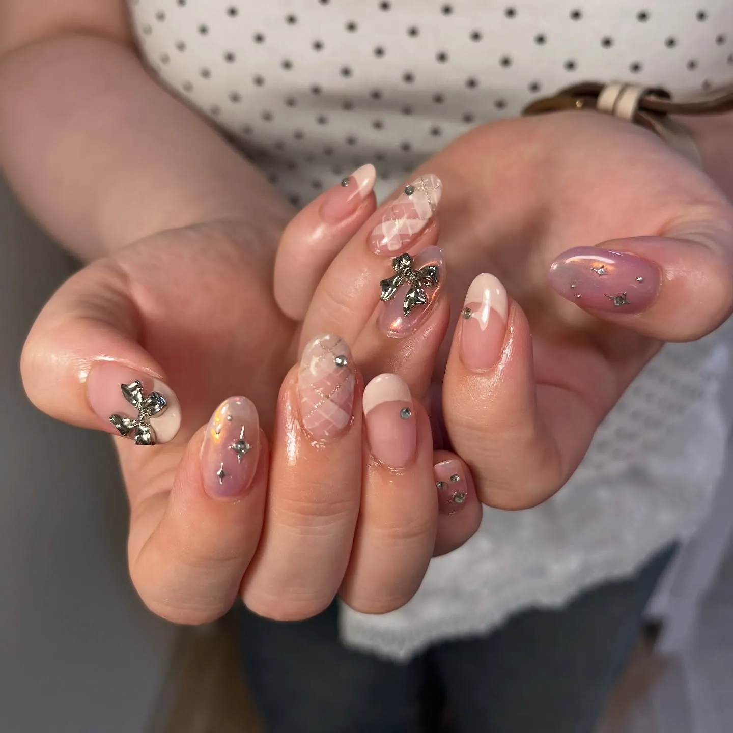 ピンクチェックニュアンス🎀💕💓💗