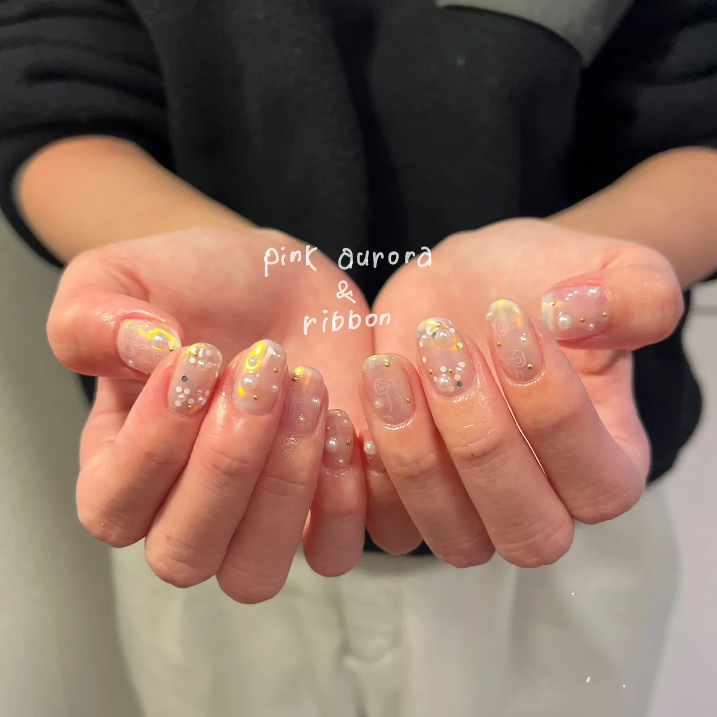 定額デザイン🫧 オーロラにリボン落書き🎀