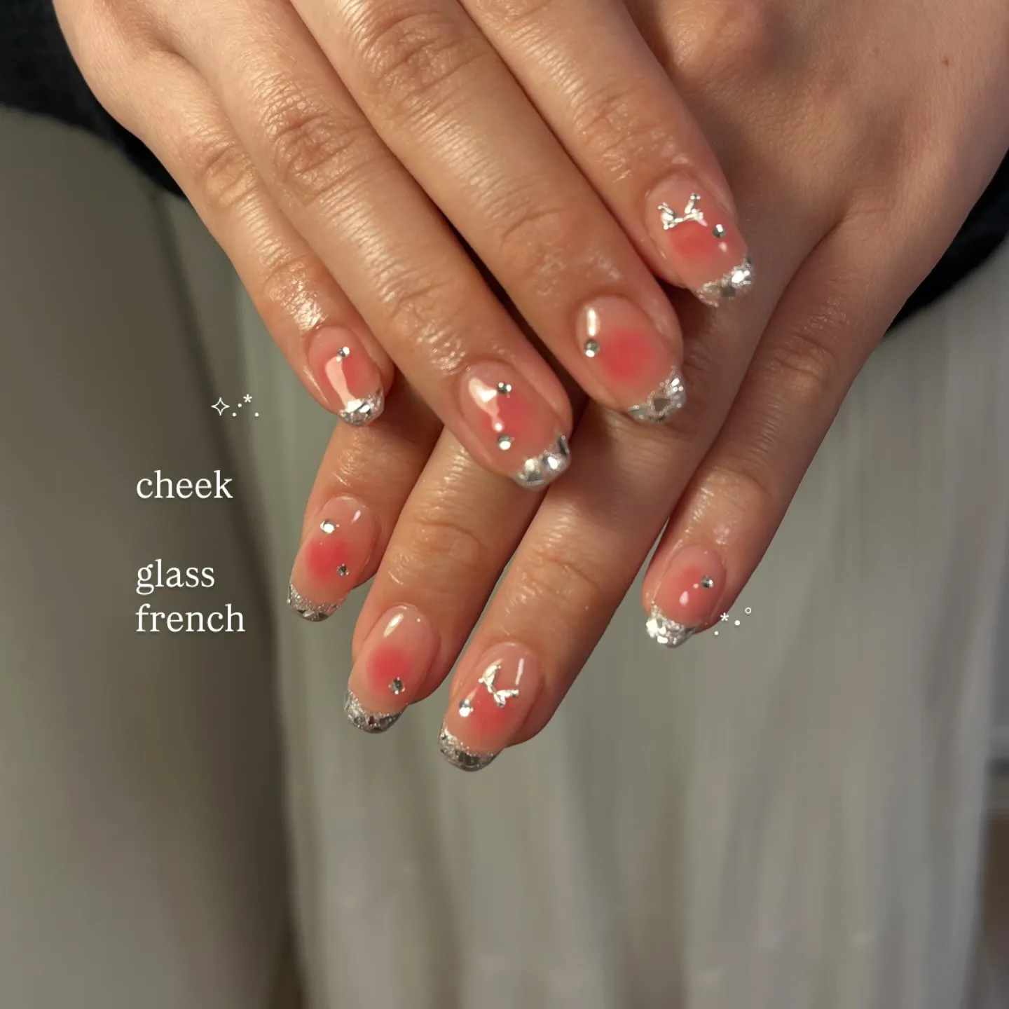 チーク×ガラスフレンチ✨