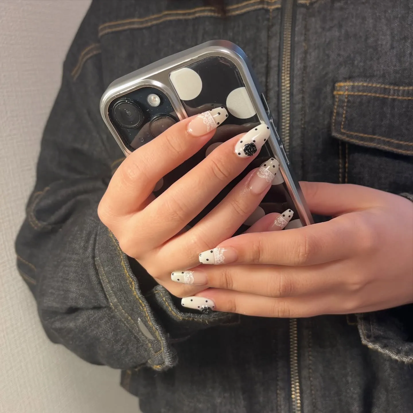 ドット×レース🤍🐈‍⬛🌙