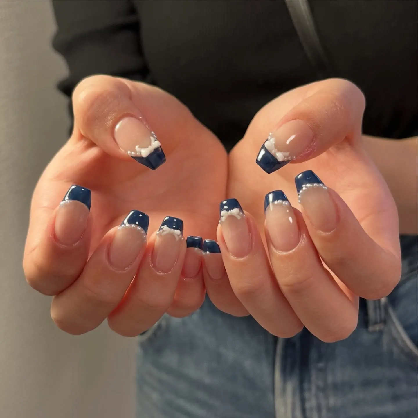 ネイビーフレンチ✨