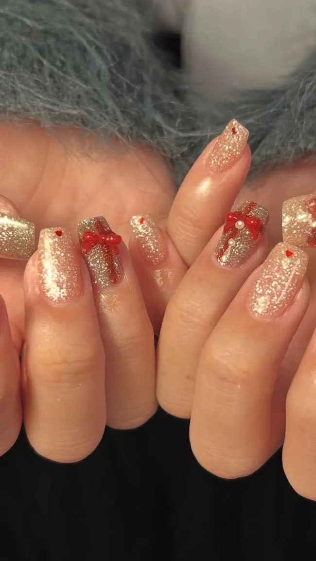 フラッシュベースにプレゼントのようなリボン🎁🎀✨