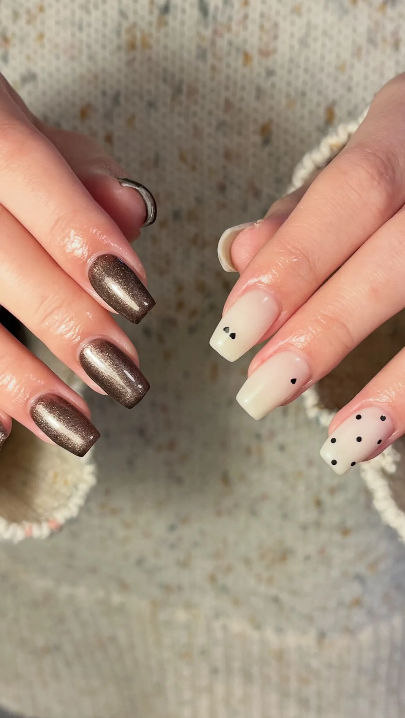 アシンメトリー✨さりげなくハート♡