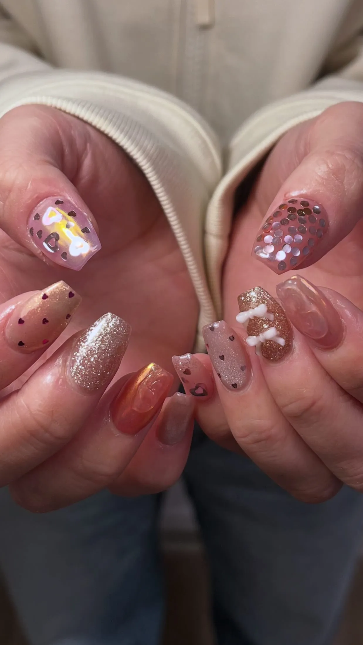 いろんなピンクネイル➰🎀🤍