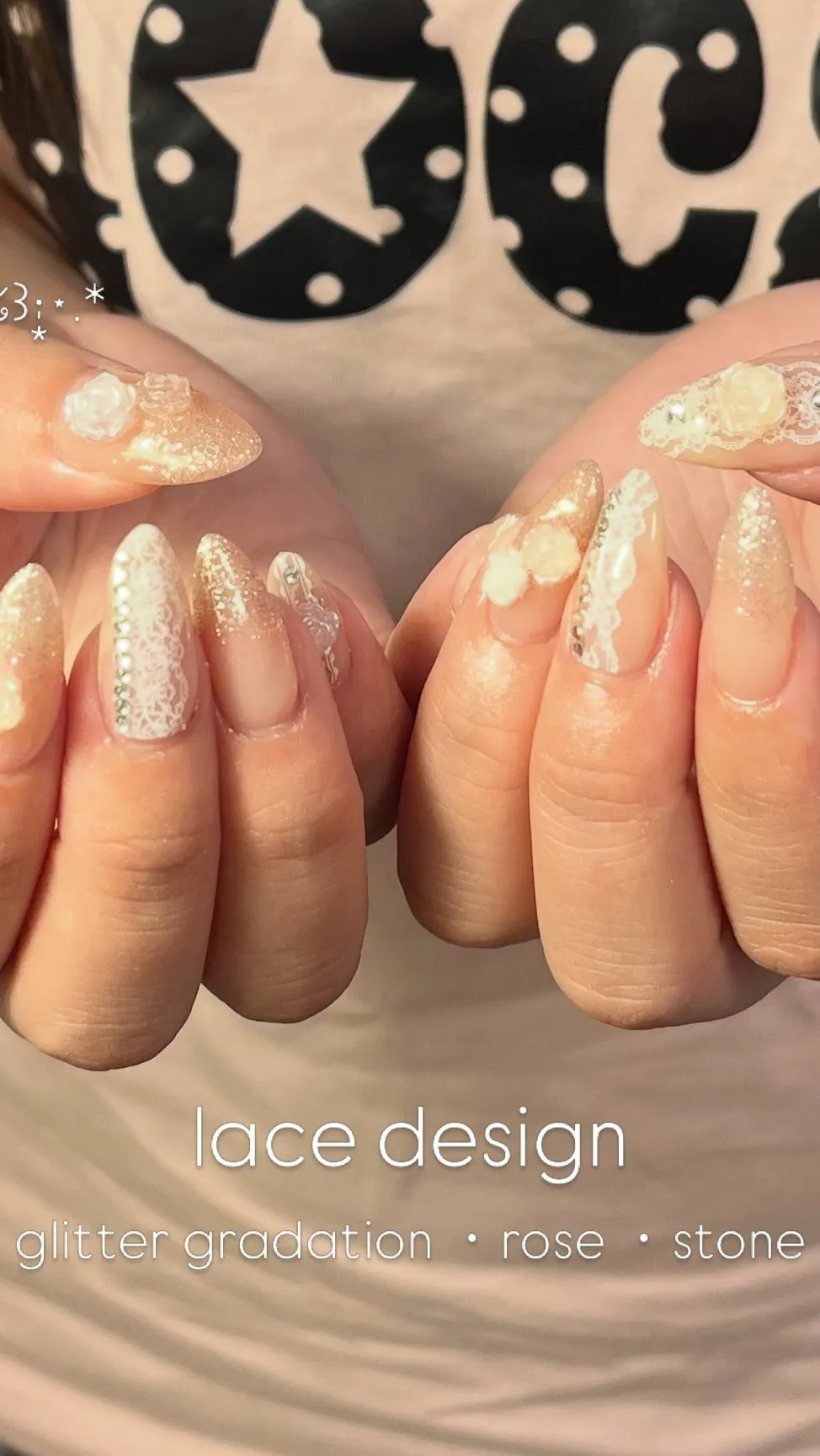 #レースネイル  #ラメグラデーション  #ネイル  #ネイ...