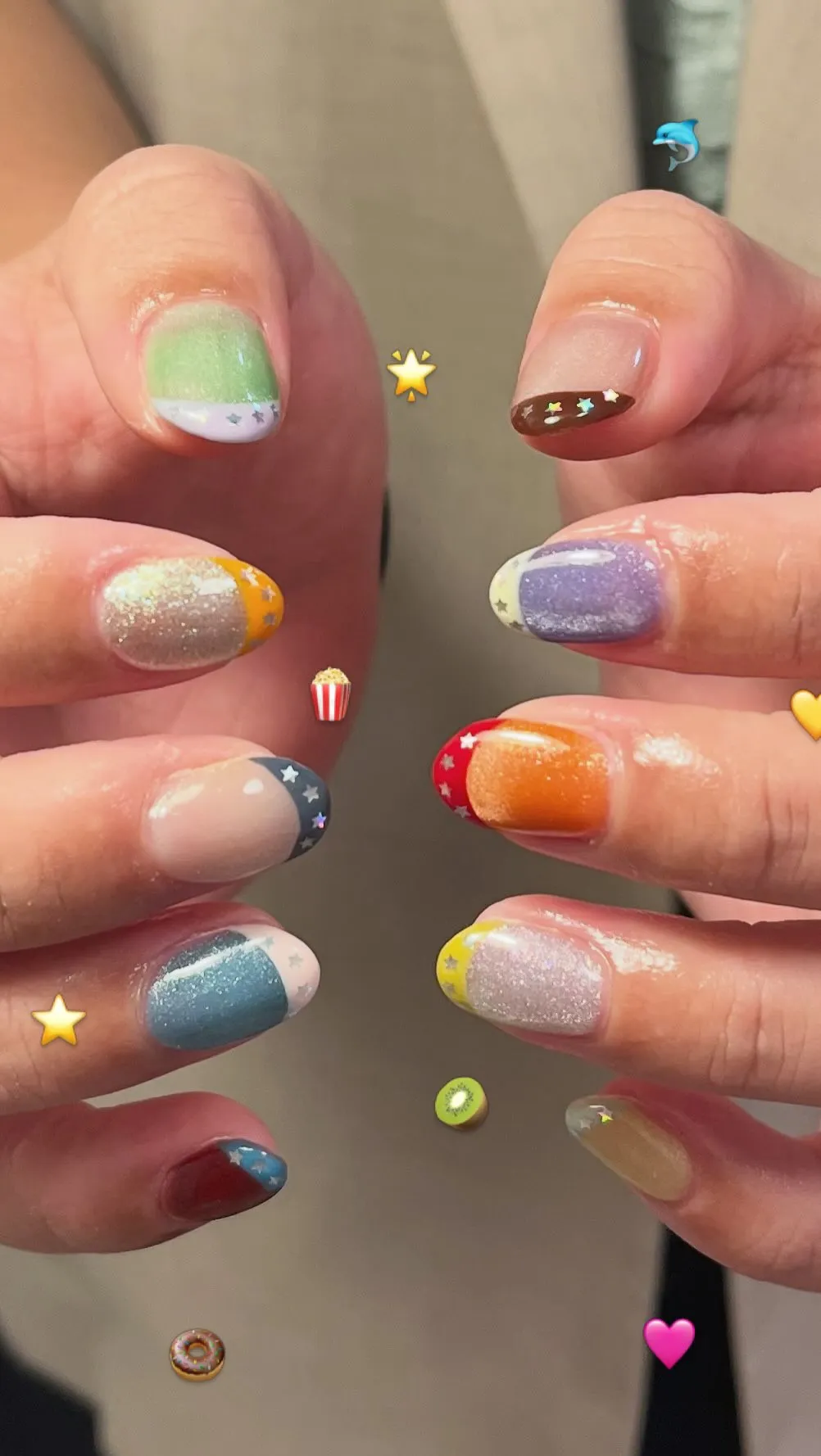 カラフルフレンチ🍑🌈‪🌟